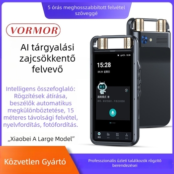 VORMOR M5 AI hangrögzítő – zászlóshajó kiadás, offline átírás, jegyzőkönyv az értekezletekről és egyidejű tolmácsolás