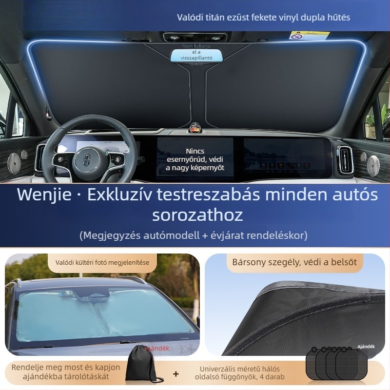 Wenjie M5/M7/M8/M9 első szélvédő napvédő roló autóhoz