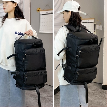 Uniszex utazó edzőtáska nedves-száraz elválasztóval, 20–35L, nylon, lélegző