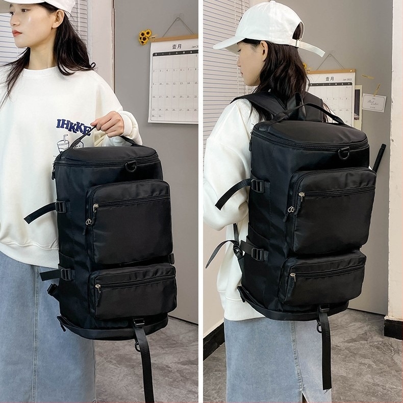 Uniszex utazó edzőtáska nedves-száraz elválasztóval, 20–35L, nylon, lélegző