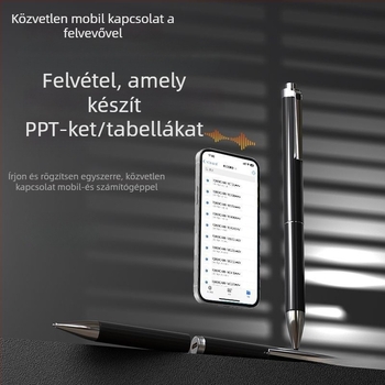 AI felvételi toll beszédszöveg-fordítással, egyirányú mikrofon, memória kártya bővítés nem támogatott, videófelvétel nem támogatott