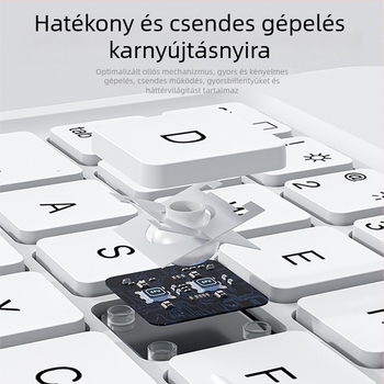 Huawei MatePad Air 12 és 11,5 hüvelykes forgó háttérvilágítású billentyűzet-tok-állvány (3 az 1-ben)