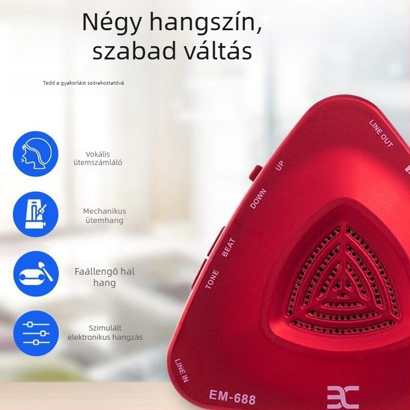 Eno EM-688 Elektronikus metronóm tunerrel és változó hanggal zongorához, gitárhoz, Guzhenghez, Pipahoz és Erhuhoz – több hangszeres metronom zenés vizsgákra