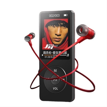 Hordozható MP4/MP3 lejátszó kártyahellyel és kijelzővel, külső hangszóró