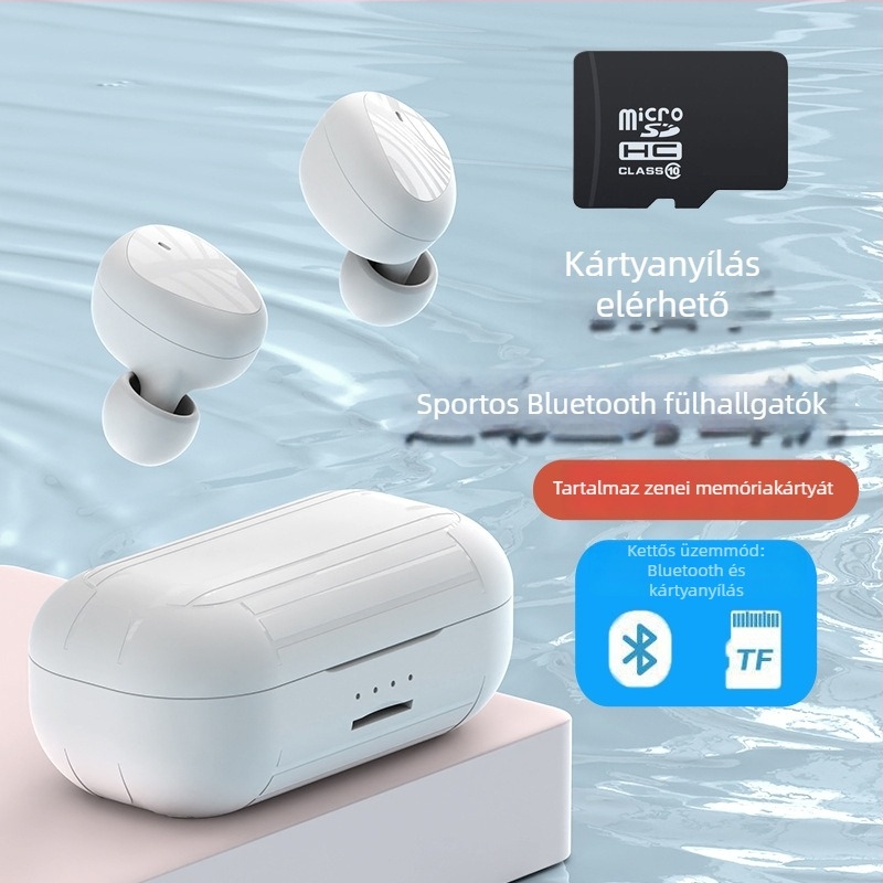 Bluetooth fülhallgató MP3 lejátszóval és kártyahely, in-ear, vezeték nélküli modell, egyéni modell