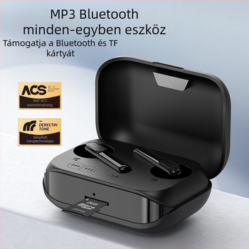 Bluetooth MP3 lejátszó kártya bemenettel, in-ear fejhallgató, saját dizájn, kettős sztereó