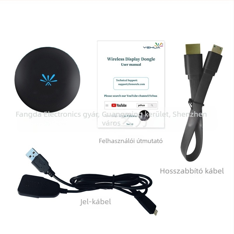 FD-X16 HDMI vezeték nélküli kijelző vevő, Wi‑Fi, RK3036, 128MB RAM, Linux, 1080p