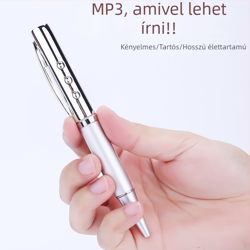 Toll formájú MP3 lejátszó TF-kártya slotjával, többsfunkciós kreatív toll a zenehallgatáshoz