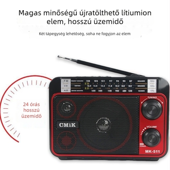 Több sávos rádióvevő USB interfésszel, TF-kártya támogatással, MP3 lejátszás és mutatóval történő hangolás