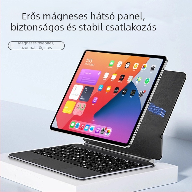 Tabletta mágneses billentyűzet-tartó — Bluetooth vezeték nélküli billentyűzet, Modell M19, Méret 14, Tömeg 0.1, Testreszabható dizájn