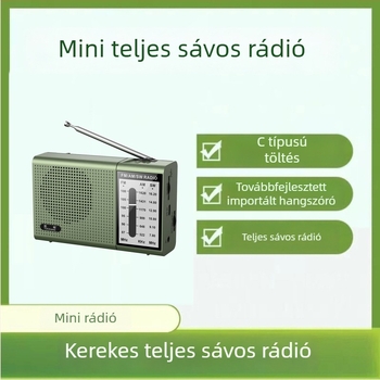 2024-es új kompakt teljes sávos rádió időseknek, könnyen használható, újratölthető