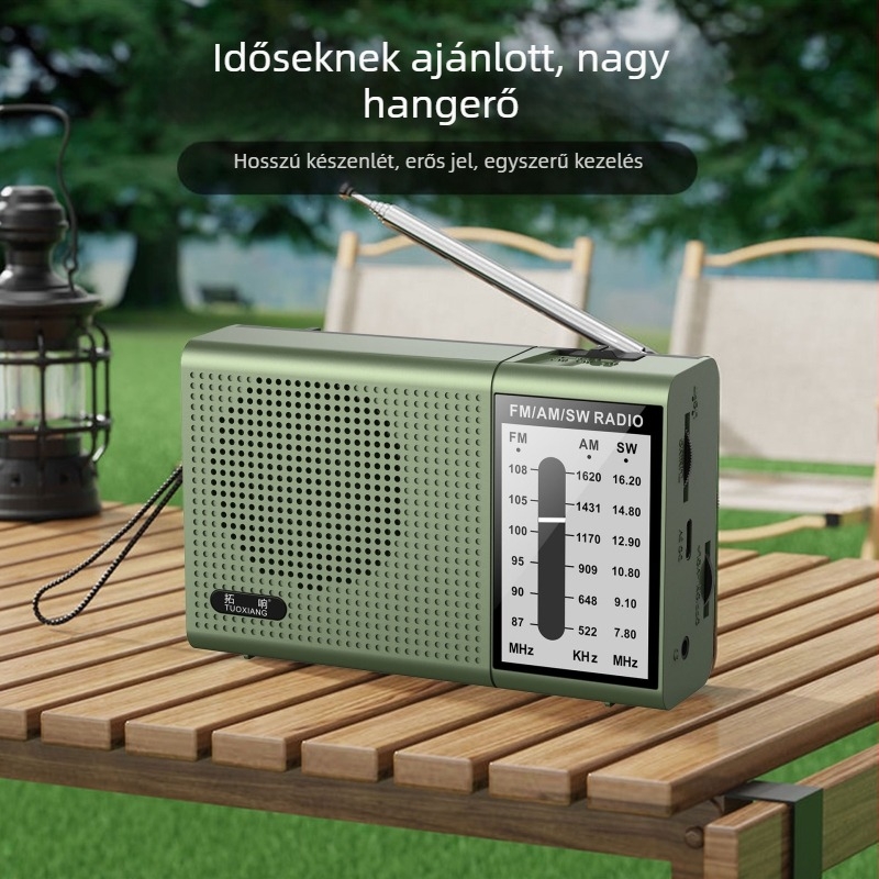 2024-es új kompakt teljes sávos rádió időseknek, könnyen használható, újratölthető