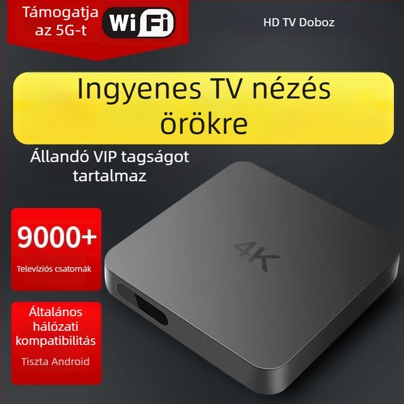 Internetes TV set-top doboz 4K, Wi-Fi, HDMI/AV, 128MB RAM