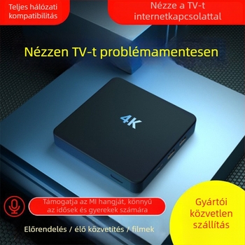 Android TV doboz 8GB RAM, 4K kimenet, 5G két sávos Wi-Fi, USB interfész