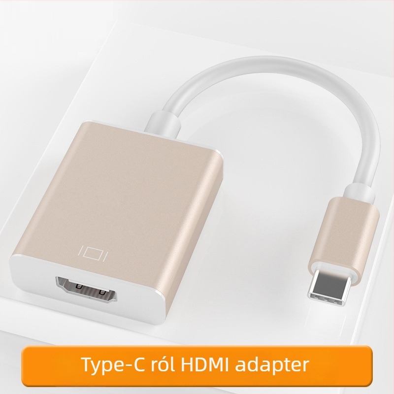 Type-C HDMI adapter USB 3.1, alumínium ház, HDMI interfész, réz mag, chip 1