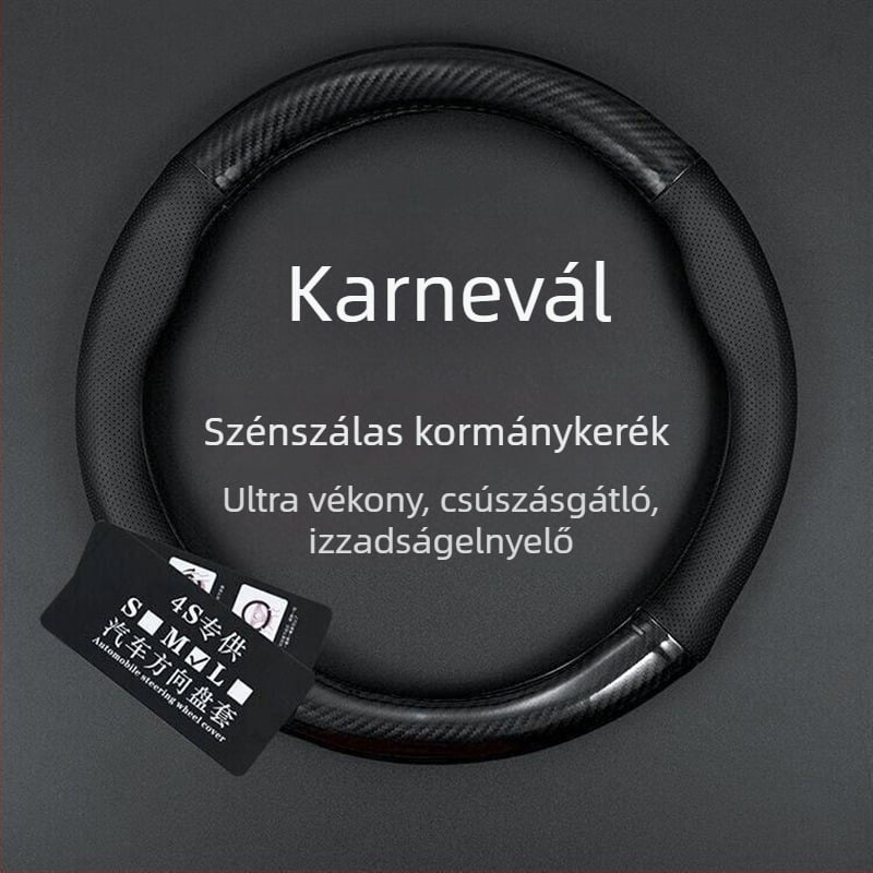 Sportos stílusú kormányvédő, univerzális négyévszakos használatra, természetes rostanyag.