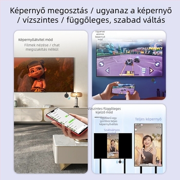 Vezeték nélküli projektor okostelefonokra, 5G, 4K HDMI kimenet, USB csatlakozás, modell W42-F