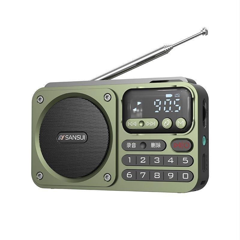 Sansui F22 Bluetooth hangszóró FM rádióval, hordozható, többfunkciós USB/SD-kártya rögzítési lehetőséggel és digitális kijelzővel