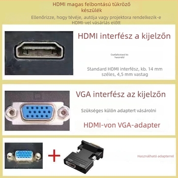 Képernyő-tükröző vevő okostelefonokhoz — HDMI kimenet, 480p, 128MB memória
