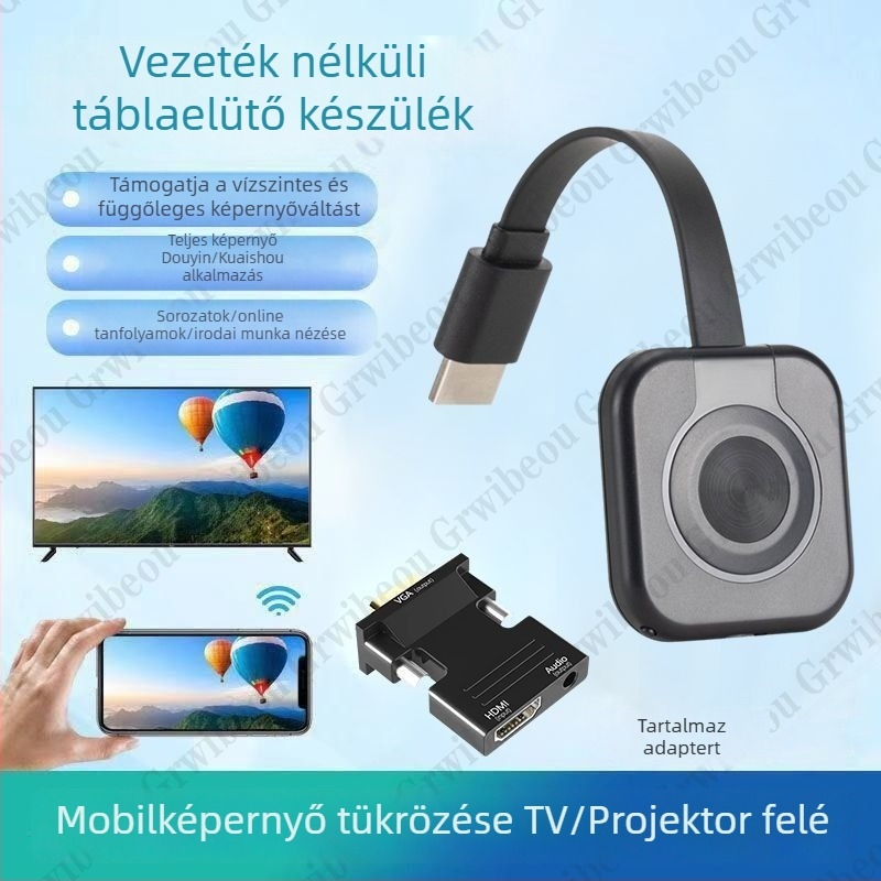 Képernyő-tükröző vevő okostelefonokhoz — HDMI kimenet, 480p, 128MB memória