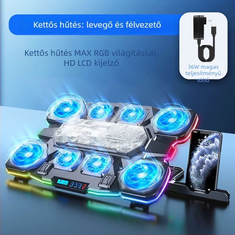 A notebook hűtőpad félvezető hűtéssel (Modell: Q10; Márka: Ice coorel/core ice zone; Hőelvezetés: félvezető hűtés)