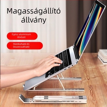 1-ventilátoros laptop hűtőállvány, Double Fork modell, kompatibil notebookokkal, műanyag kivitel
