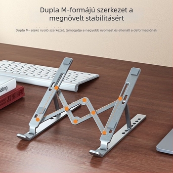 1-ventilátoros laptop hűtőállvány, Double Fork modell, kompatibil notebookokkal, műanyag kivitel