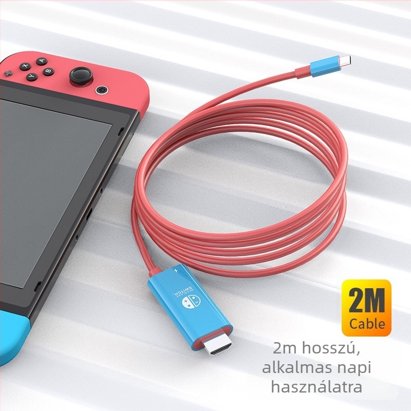 Type-C to HDMI adapterkábél Nintendo Switchhez és Huawei 4K monitorhoz, 2 m hosszú, 4K30Hz