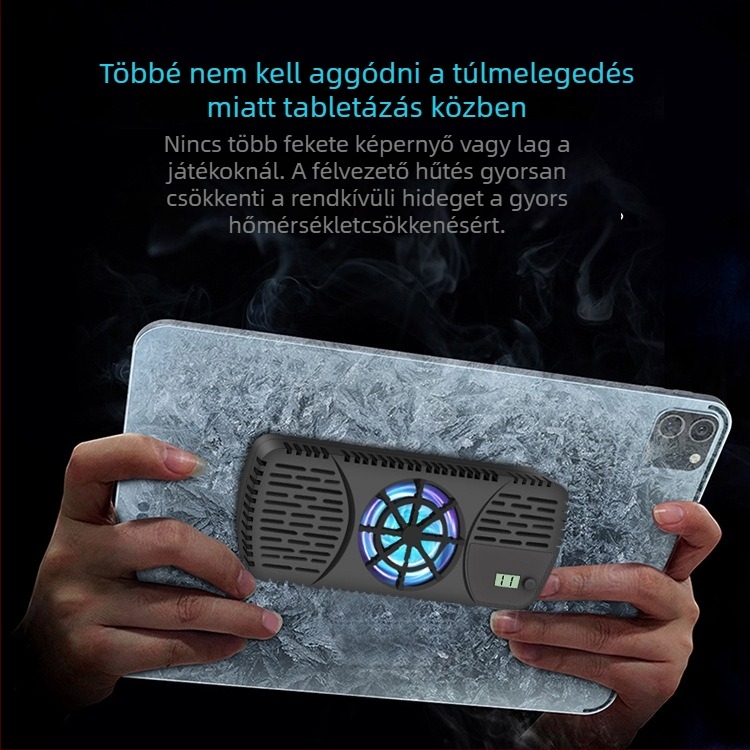 Notebook hűtőalap 1 ventilátorral, ABS + alumínium, hűtőbordás radiátor, kompatibilis notebookkal, ultrabookkal, Playbookkal
