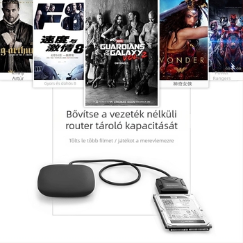 SATA–USB adapter kábel, USB 2.0 interfész, adatátviteli sebesség 3.0, egyszálú csatlakozó, modell 20231