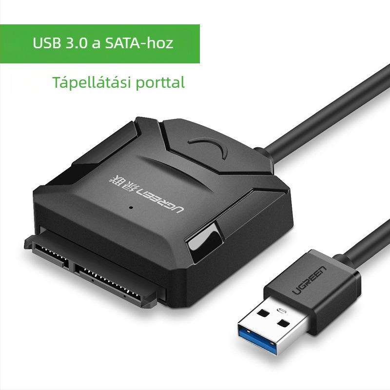 SATA–USB adapter kábel, USB 2.0 interfész, adatátviteli sebesség 3.0, egyszálú csatlakozó, modell 20231