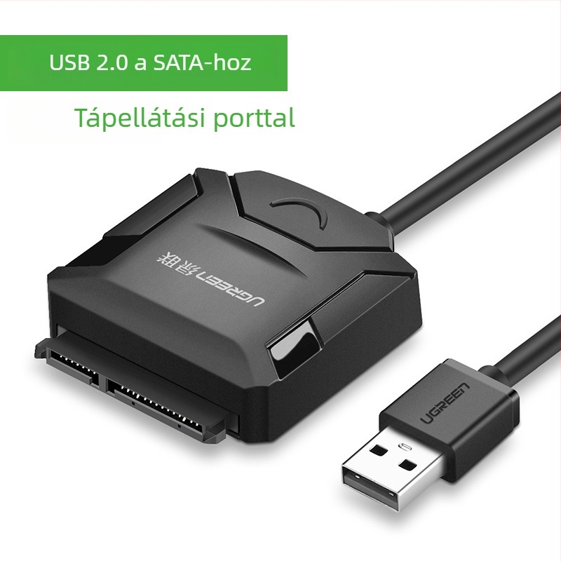SATA–USB adapter kábel, USB 2.0 interfész, adatátviteli sebesség 3.0, egyszálú csatlakozó, modell 20231