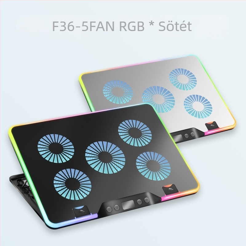 Laptop hűtőpad kettős ventilátorral, ABS anyag