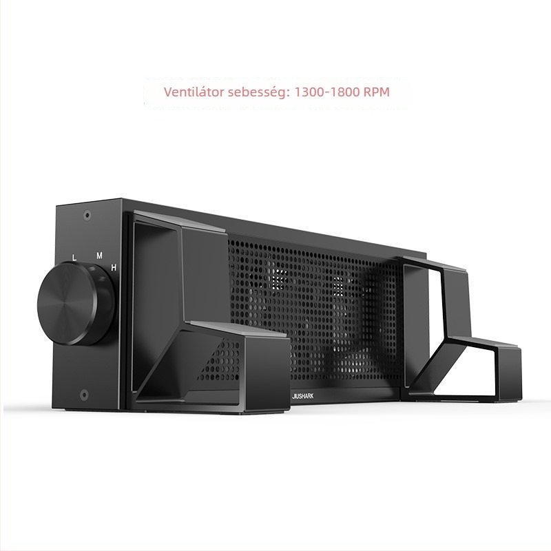 Laptop hűtő alumínium házban, 3 ventilátorral, állítható magasságú, modell JSNB-13