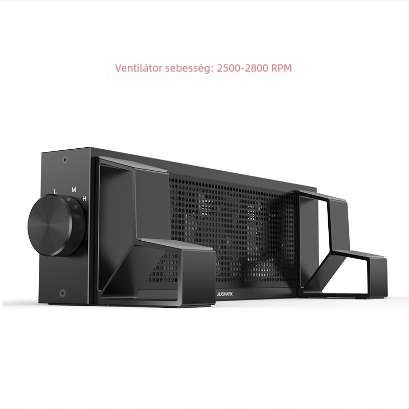 Laptop hűtő alumínium házban, 3 ventilátorral, állítható magasságú, modell JSNB-13