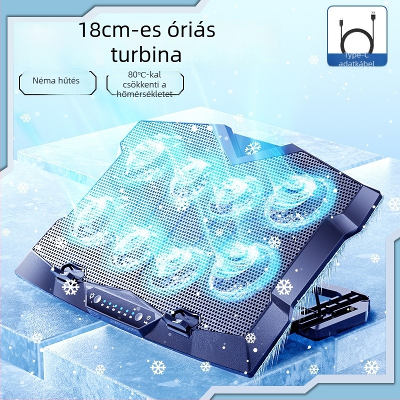 Binbo Z33 laptop hűtő, ABS kivitel, 4 ventillátoros hűtés