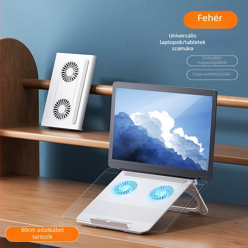 Binbo Z33 laptop hűtő, ABS kivitel, 4 ventillátoros hűtés