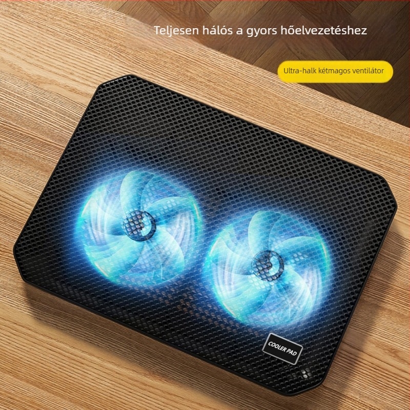 Neutral ultra vékony laptop hűtőállvány kettős ventilátorokkal gaming laptopokhoz
