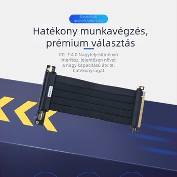 PCIe grafikus kártya kiegészítő kábel Gen4.0 - adapter kábel, modell V010S-Plus, rézmag, egyfejű csatlakozó, chip 1084