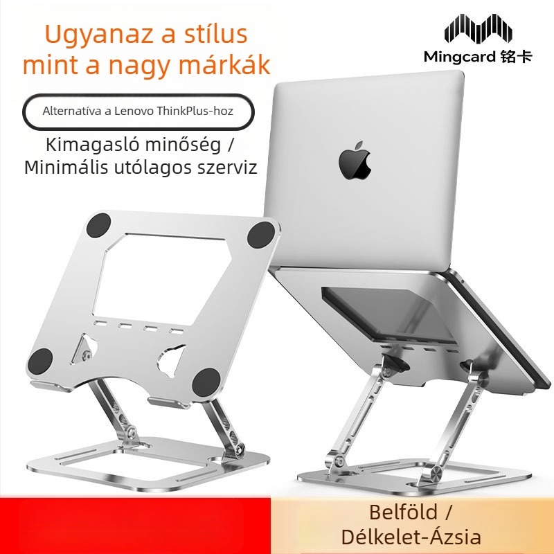 Laptop állvány szénacélból, összecsukható, modell B1063, súly 1,18 kg, MacBook-támogatás, általános kompatibilitás