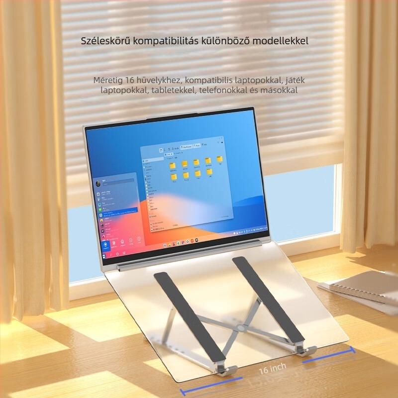 Alienware laptopállvány, összecsukható, alumíniumötvözetből, magasságállítás és hőelvezetés