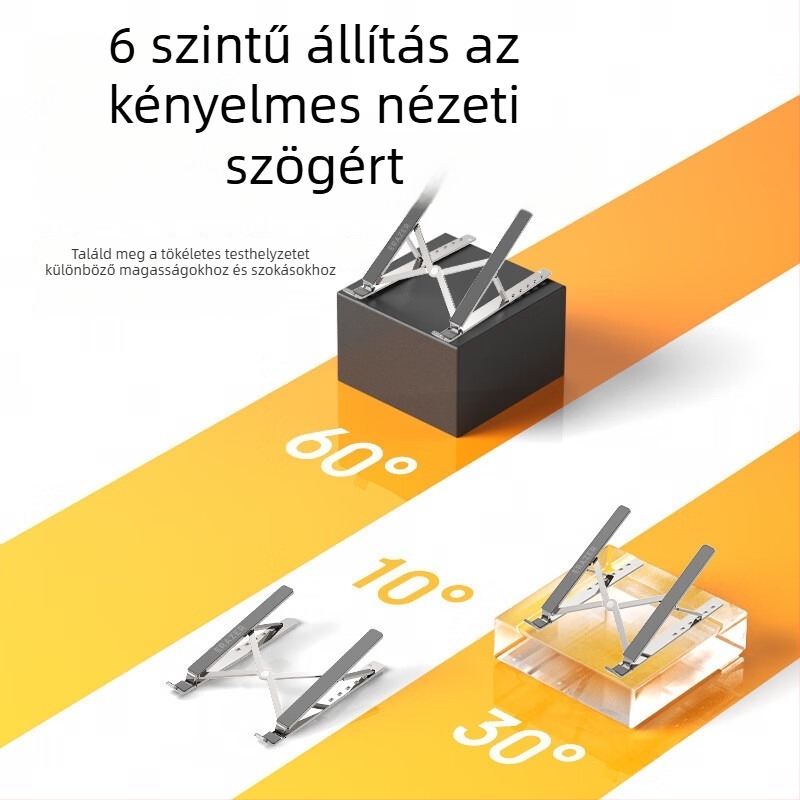 Alienware laptopállvány, összecsukható, alumíniumötvözetből, magasságállítás és hőelvezetés