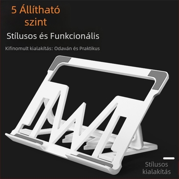 Összecsukható műanyag laptop állvány – általános modell, számítógép-tartó, 160 g