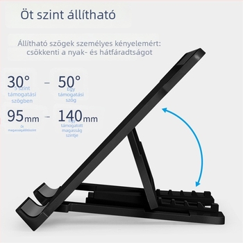 Összecsukható műanyag laptop állvány – általános modell, számítógép-tartó, 160 g