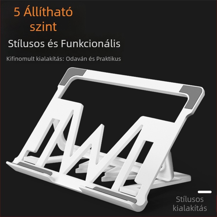 Összecsukható műanyag laptop állvány – általános modell, számítógép-tartó, 160 g