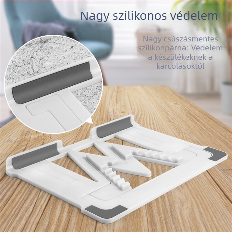Összecsukható műanyag laptop állvány – általános modell, számítógép-tartó, 160 g