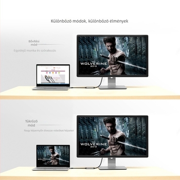 Type-C–HDMI videóadapter, 4K30Hz, modell QG-UA01