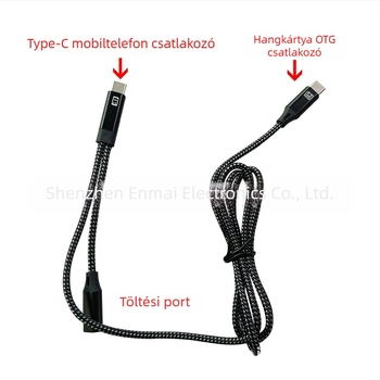 X5 OTG kábel hangkártyához és mikrofonhoz (Márka: Cuckoo; Modell: X5; Videó vonal kategória: hangkártya kábel; Audio vonal kategória: audio kábel; Termékkategória: kiegészítők)