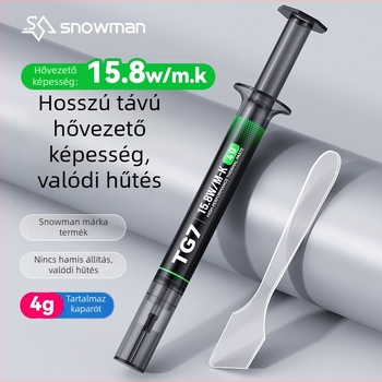 Bingman TG7 termikus vezető szilikonzsír CPU, GPU és laptop hűtéséhez