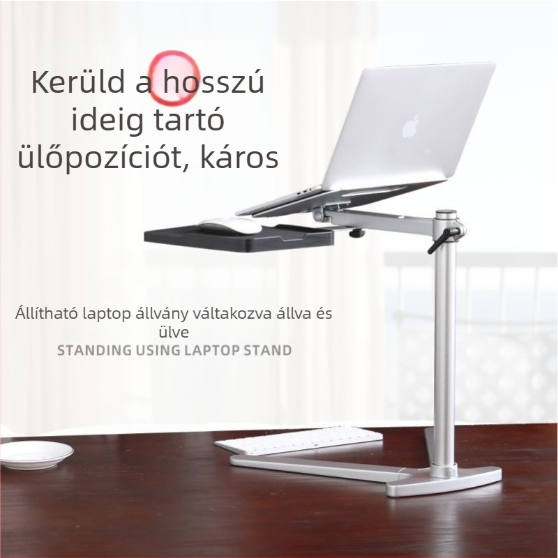 Alumínium laptop hűtőállvány, JK-V6k, hűtőbordával, tömeg 2,9